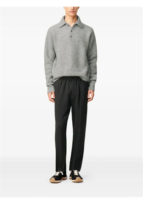 elasticated waist pant man anthracite grey AMI PARIS | HTR226.WV0066020